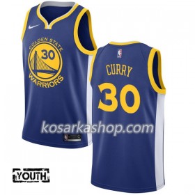 Dres Golden State Warriors Stephen Curry 30 Nike 2017-18 Plava Swingman - Dječji